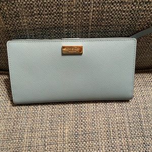 Kate Spade Large Slim Bifold Wallet Sky Blue